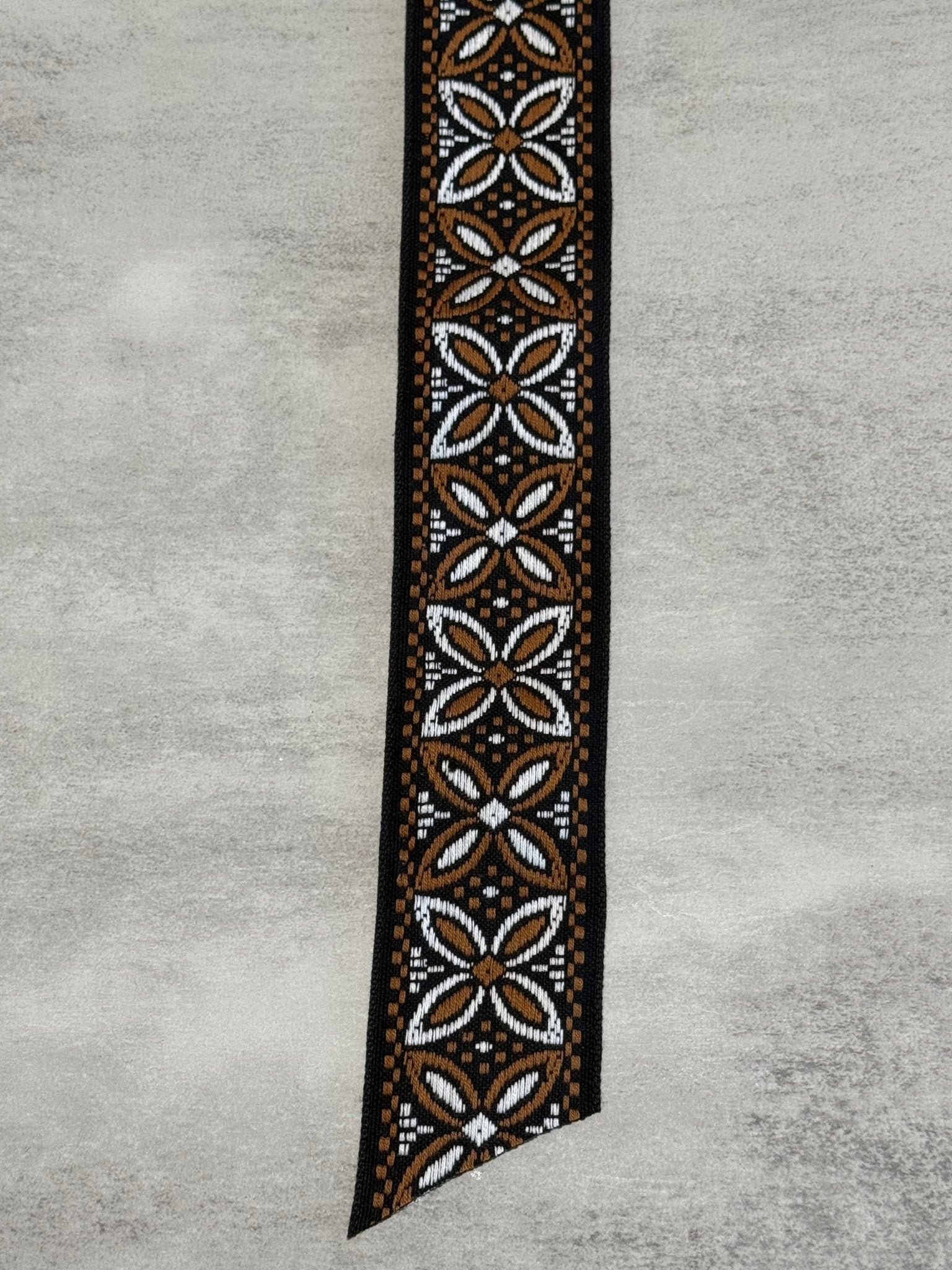 Alpine Petals in Brown, 2" Vintage Jacquard Woven Trim, TRIM - 165 - Boho Fabrics - Trims