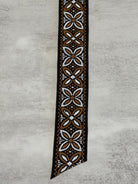 Alpine Petals in Brown, 2" Vintage Jacquard Woven Trim, TRIM - 165 - Boho Fabrics - Trims