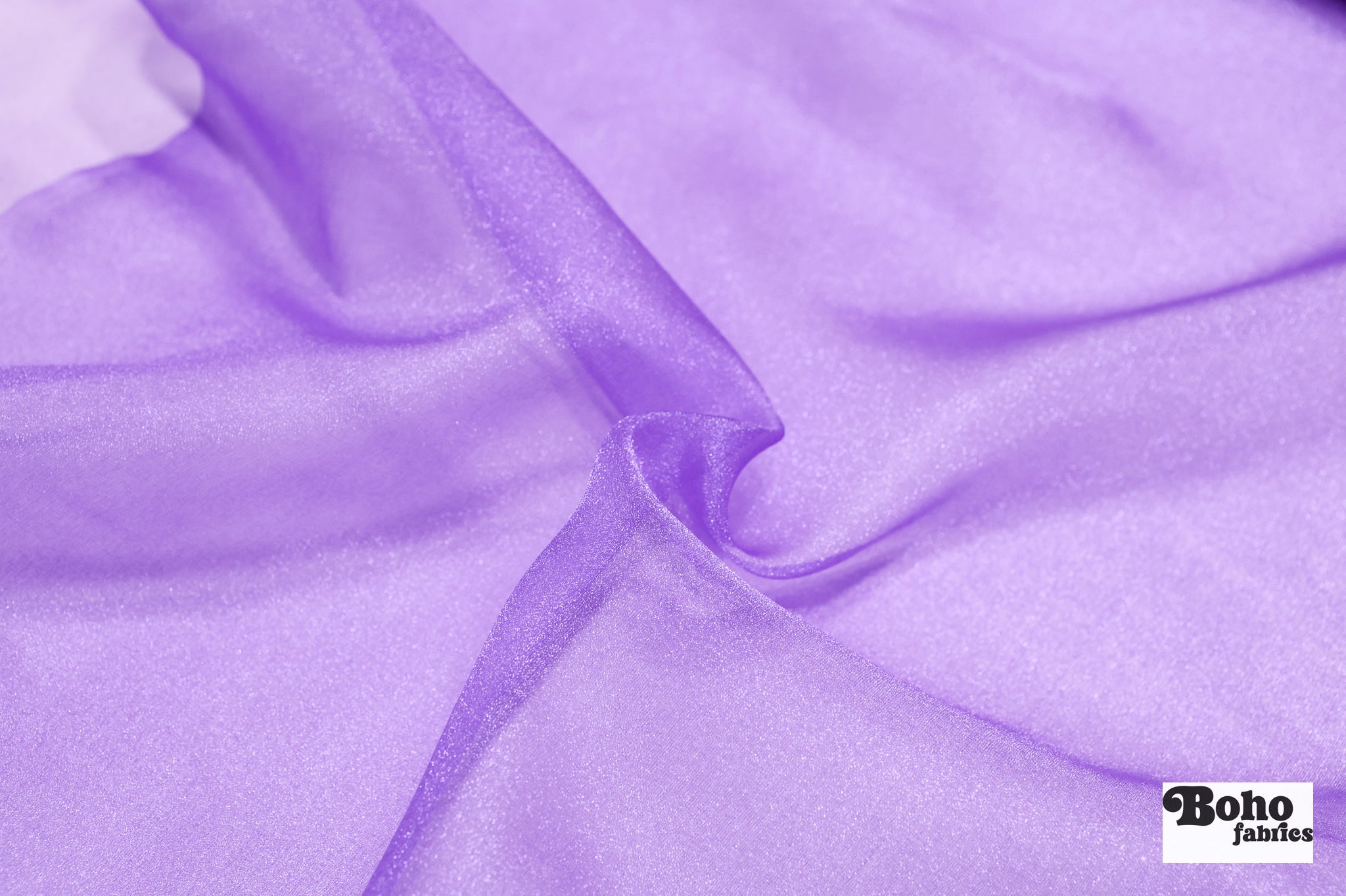 Amethyst, Organza Shimmer, 44" Woven Fabric - Boho Fabrics - Organza, Woven Fabric