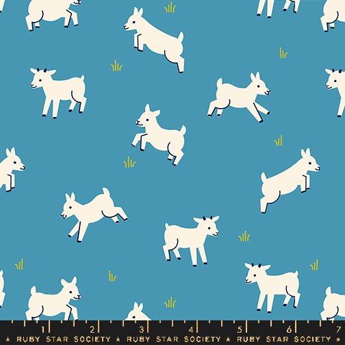 Animal Animal Vintage Blue RS5166 13 Ruby Star1 - Boho Fabrics - Quilting Cotton, Woven