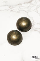 Antique Brass Metal Dome Shank Buttons. Available in 10mm (16L), 11.5mm (18L), 12.5mm (20L), 18mm (28L), 20mm (32L), 23mm (36L), 25mm (40L) - Boho Fabrics - Buttons & Snaps