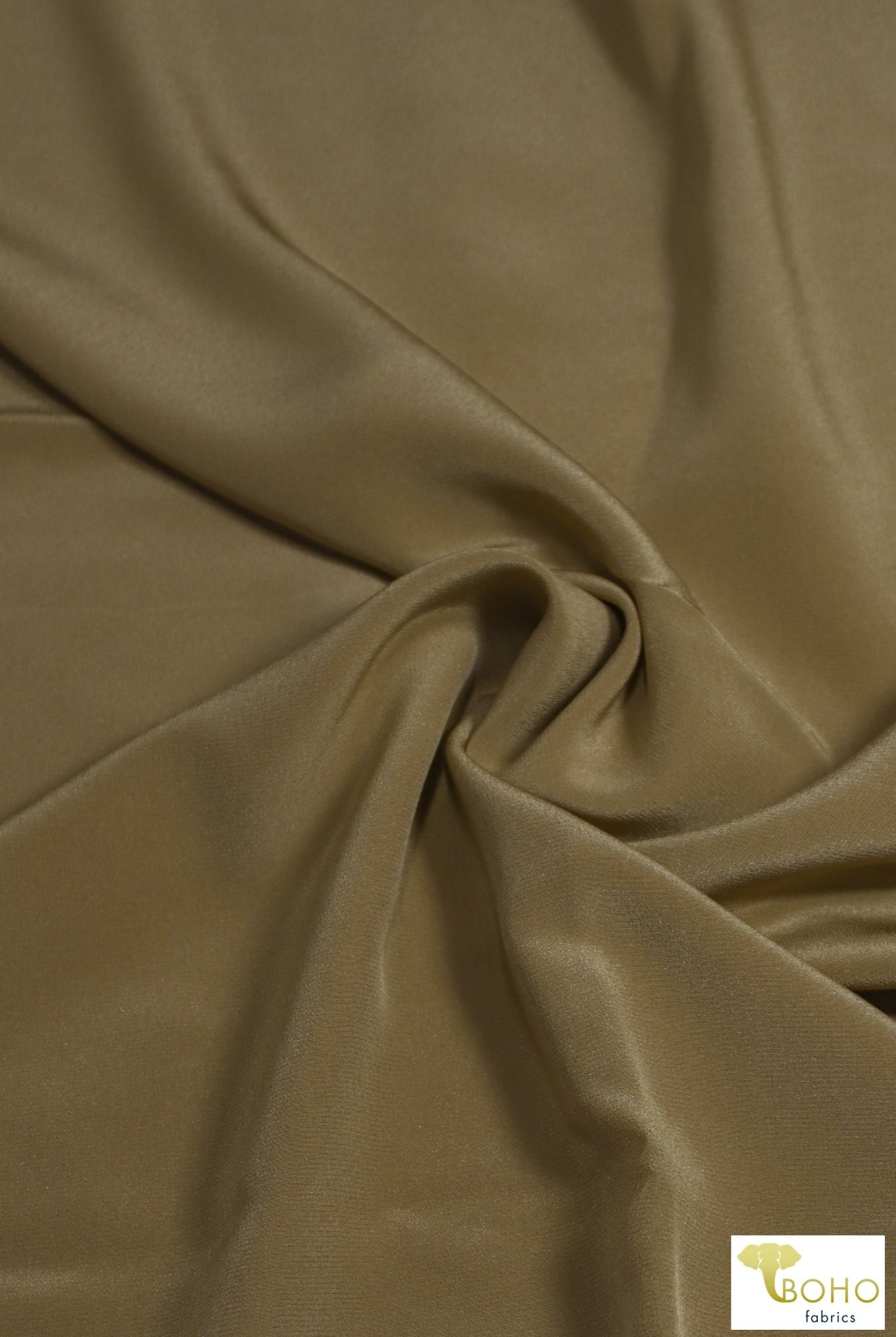 Antique Brass. Silk Crepe de Chine Woven Fabric. SILK-117 - Boho Fabrics