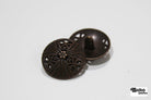 Antique Bronze Dome Filigree Metal Shank Buttons. 24L (15mm / 5/8"), 30L (19mm, 3/4"), 36L (23mm / 7/8") - Boho Fabrics - Buttons & Snaps