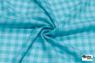 Aqua Plaid Cotton Shirting Woven Fabric - Boho Fabrics - Woven, Fabric