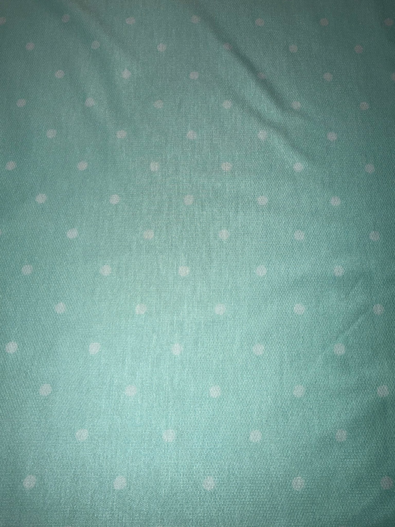 Aqua Polka Dots, French Terry Knit Fabric - Boho Fabrics - French Terry Prints, Knit Fabric