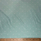 Aqua Polka Dots, French Terry Knit Fabric - Boho Fabrics - French Terry Prints, Knit Fabric