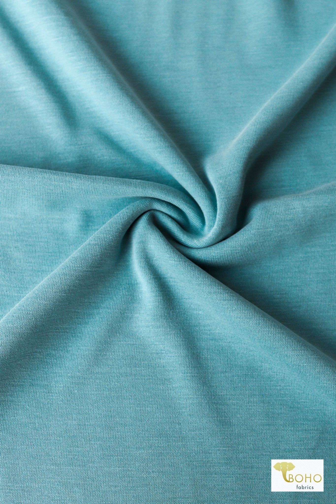Aquamarine Blue, Solid Cupro Knit - Boho Fabrics