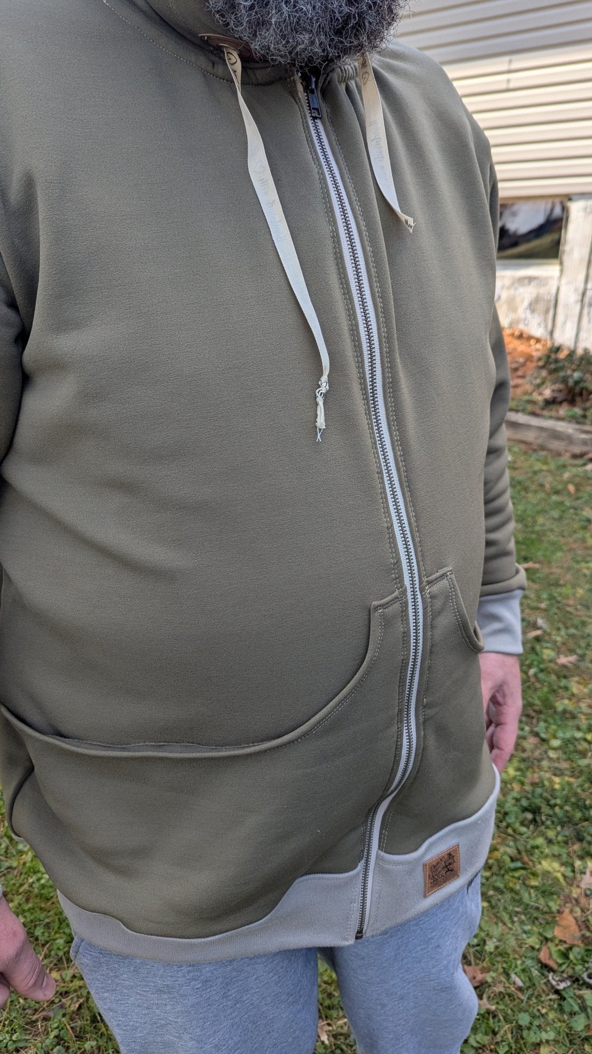 Army Olive, Power Stretch Pro Fleece - Backed Performance Fabric. 2nds - Boho Fabrics - Performance Fabrics