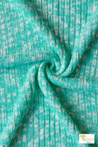 Atlantis Green, Rib Knit Fabric - Boho Fabrics
