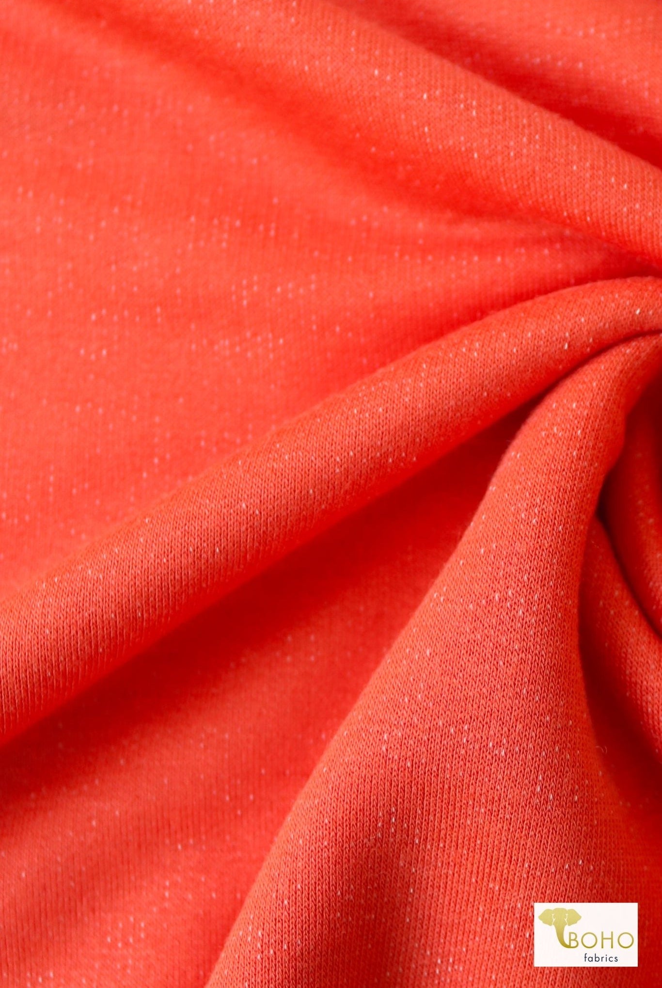 Atomic Orange, French Terry Solid Knit - Boho Fabrics