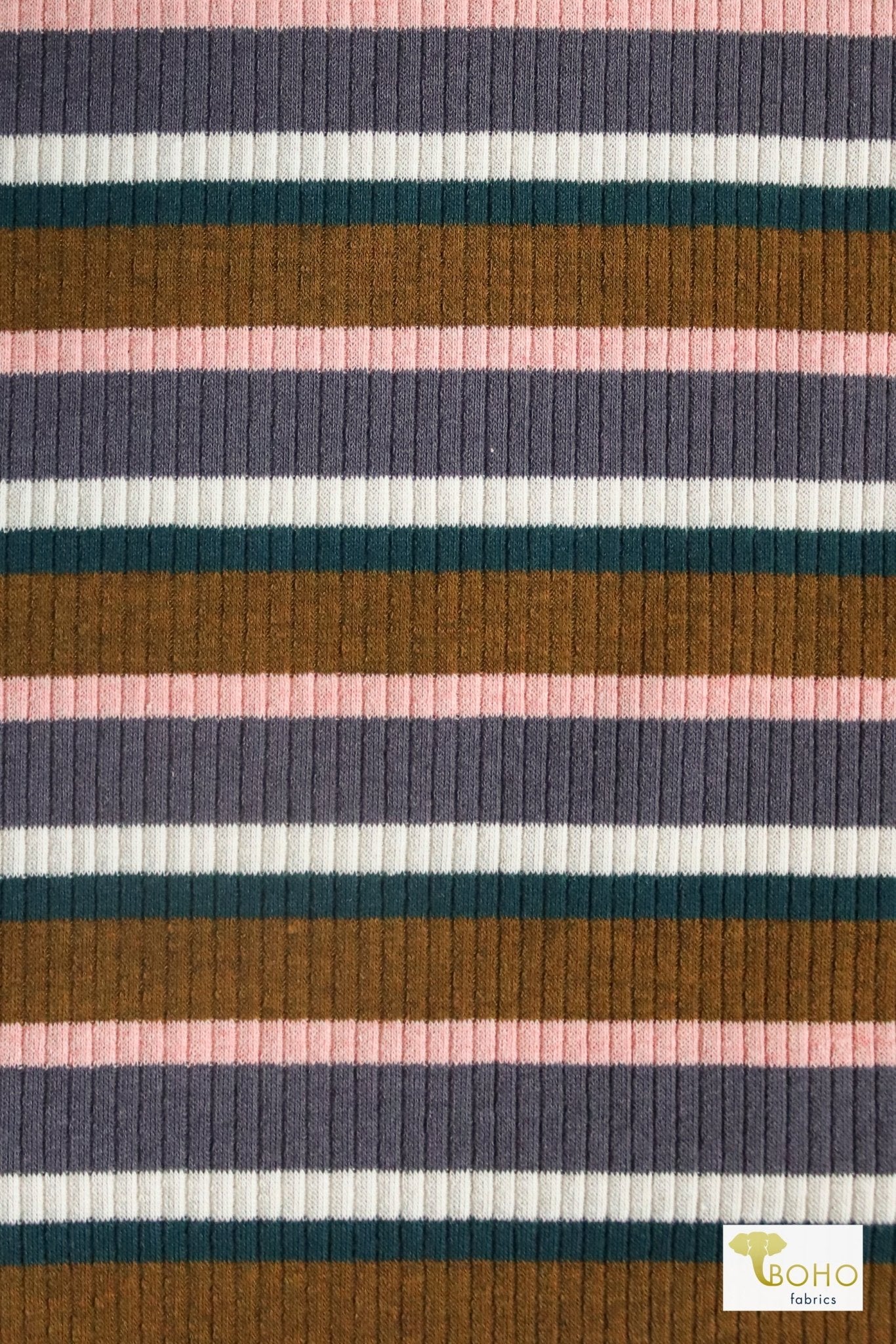 Aubrey Stripes, Rib Knit - Boho Fabrics