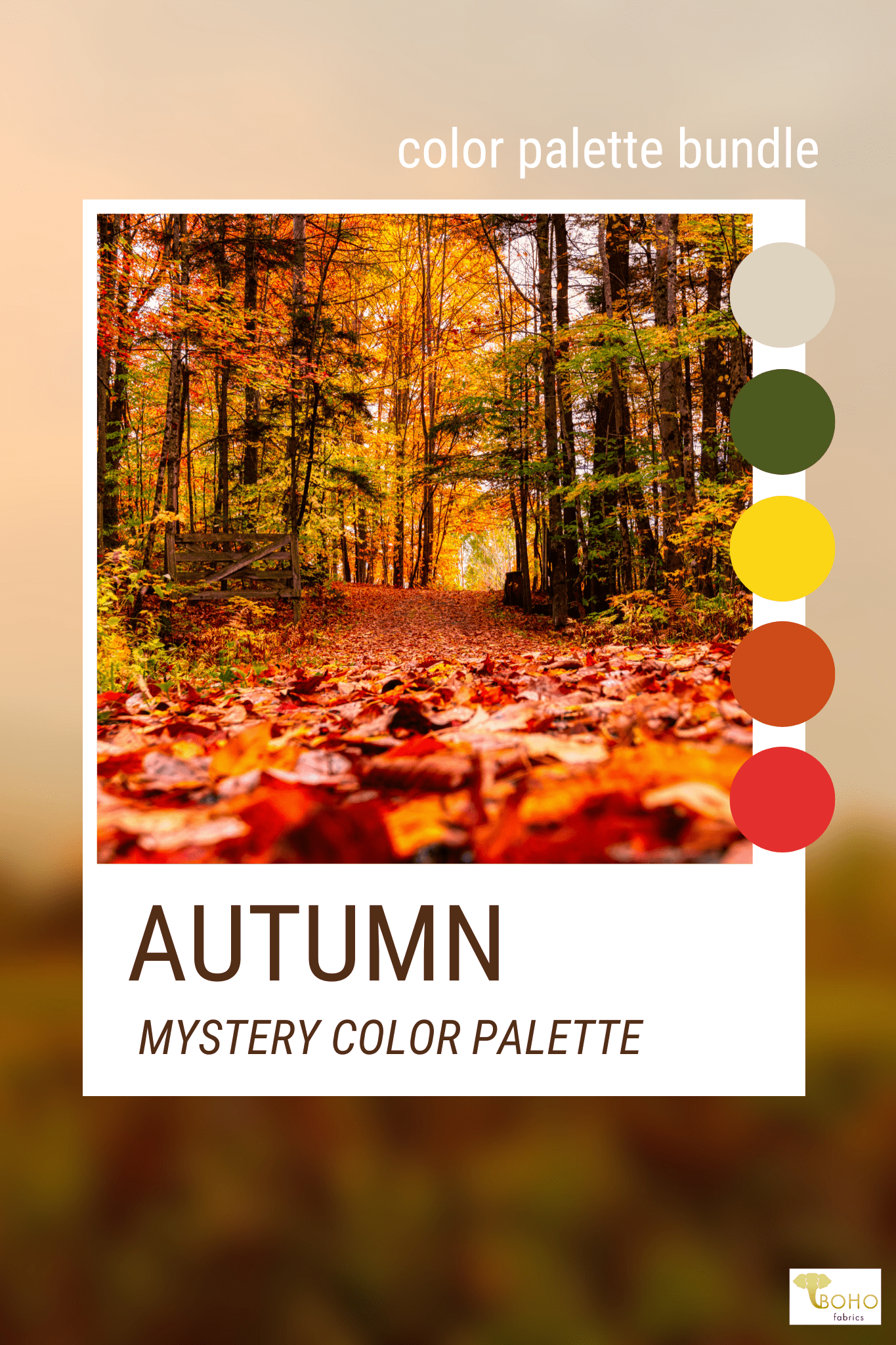 Autumn, Mystery Color Palette Bundle - Boho Fabrics - Fabric Bundles