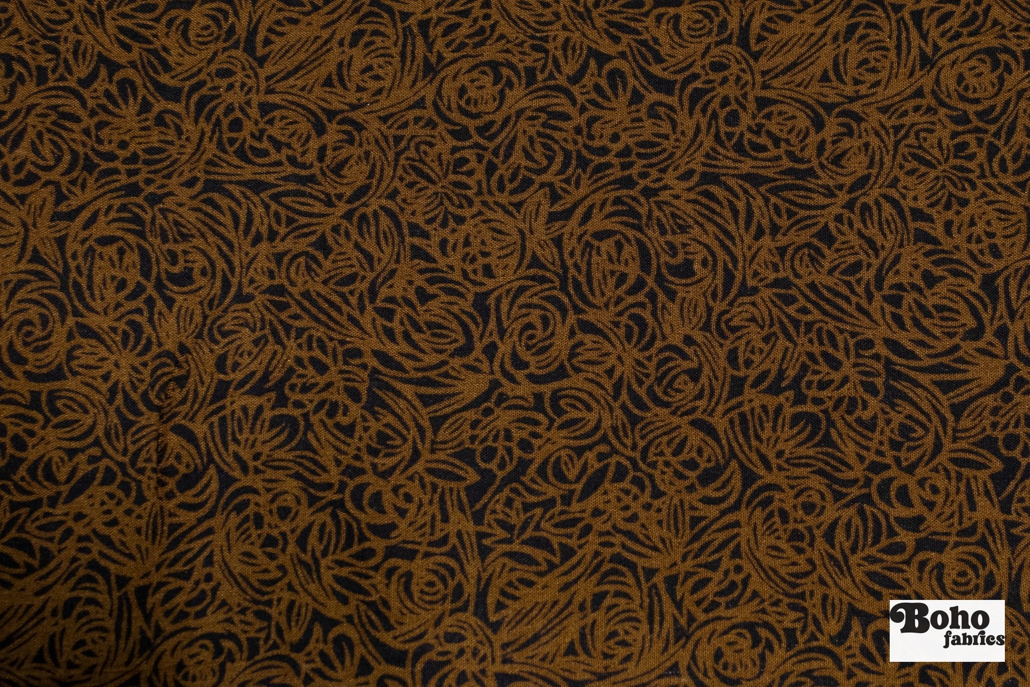 Autumn Rosework, Vintage Woven Fabric. SOLD AS A 3 YARD PIECE - Boho Fabrics - Vintage Fabric