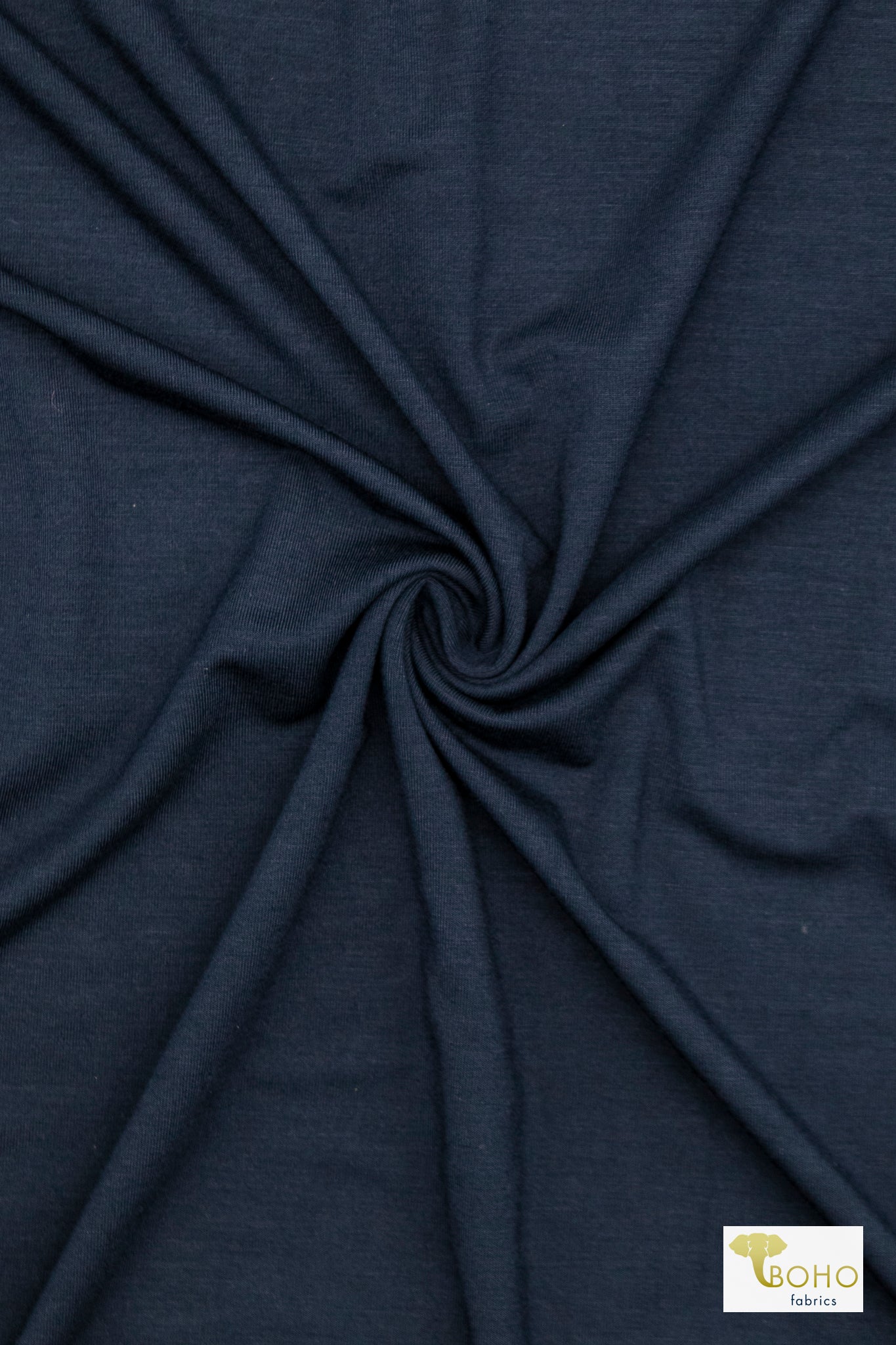 Bamboo Jersey: Navy Blue. Knit Fabric - Boho Fabrics - Bamboo Jersey, Knit Fabric