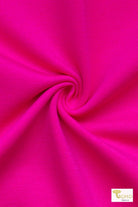 Barbie Pink, Heavy Ponte Solid Knit Fabric - Boho Fabrics