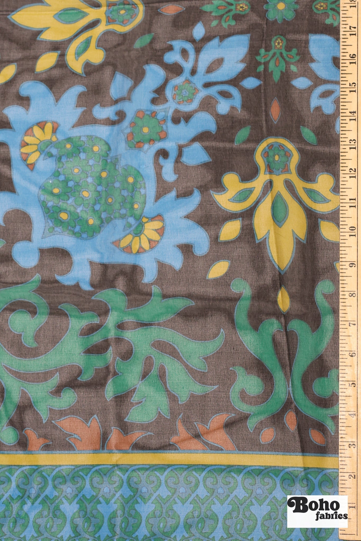 Baroque - Inspired Damask Silk Fabric Pre - Cuts - Boho Fabrics - Woven Fabric