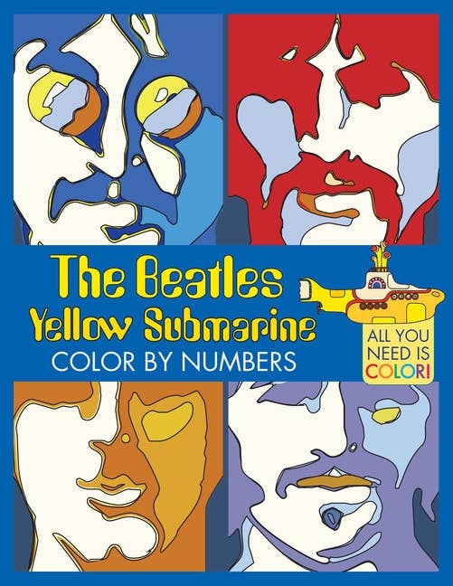 Beatles Yellow Submarine Color By Numbers Coloring Book - Boho Fabrics - Books