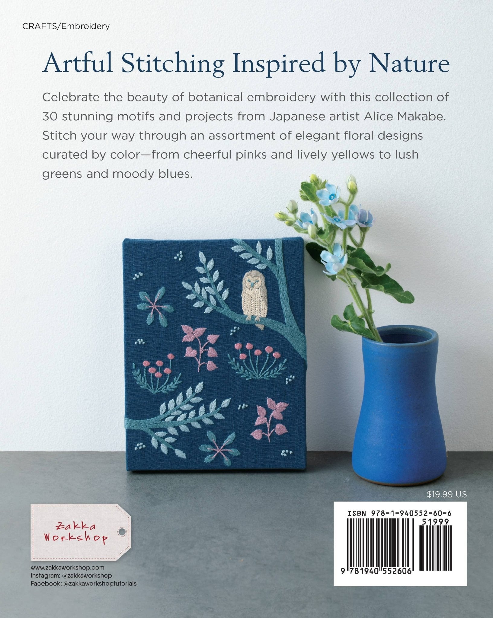 Beautiful Botanical Embroidery, Sewing Book - Boho Fabrics - Books