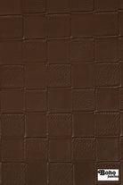 Beckett Leather in Brown Checker - Faux Leather Upholstery Fabric - Boho Fabrics - Home Dec. & Upholstery Fabric