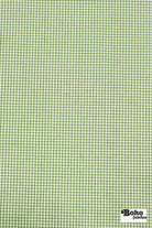 Beige and Grass Green Gingham Cotton Woven Fabric - Boho Fabrics - Woven, Fabric