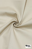 Beige Cotton Twill Woven Fabric - Boho Fabrics - Twill, Woven