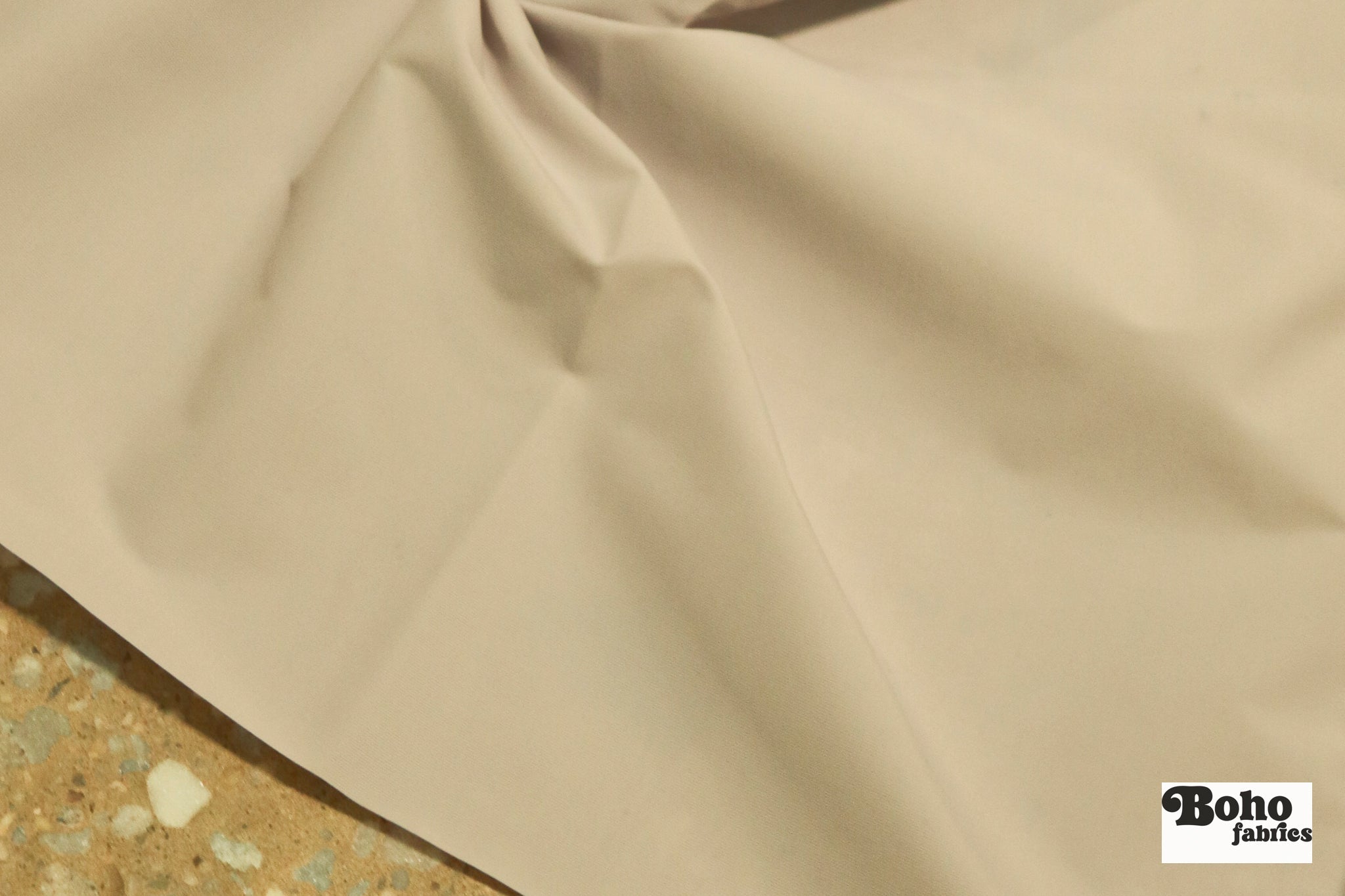 Beige Lightweight Cordura Nylon Fabric — Water - Resistant Designer Deadstock - Boho Fabrics - Performance Fabric, Woven