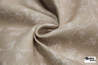 Beige & White Ditsy Floral Linen-Look Woven Fabric - Boho Fabrics - Home Dec. & Upholstery Fabric