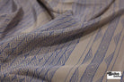 Beige with Blue Lines Geometric Silk Charmeuse Fabric, Pre-Cuts - Boho Fabrics - Woven Fabric