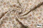 Beige with Muted Watercolor Florals Rayon Challis Woven Fabric - Boho Fabrics - Challis, Woven