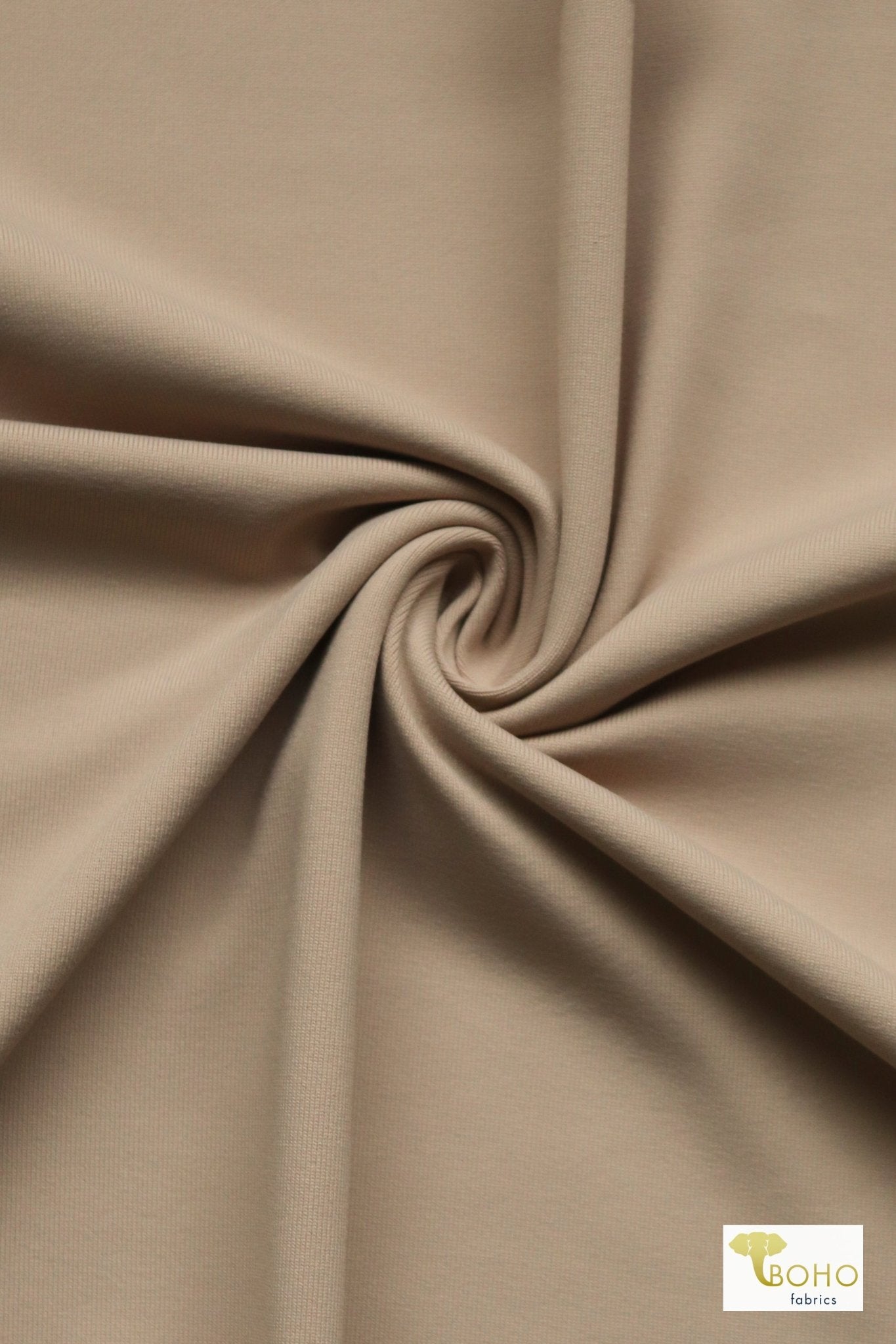 Beige, Yoga Soft, Athletic Knit - Boho Fabrics