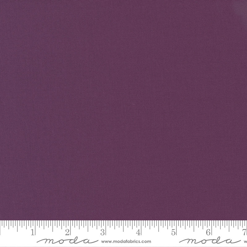 Bella Solids Eggplant 9900 205 100% Cotton by Moda - Boho Fabrics - Quilting Cotton, Woven