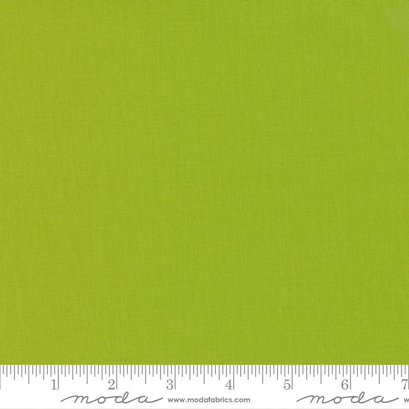 Bella Solids Lime 9900 369 100% Cotton by Moda - Boho Fabrics - Quilting Cotton, Woven