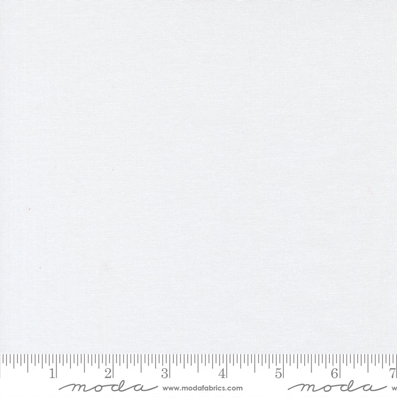 Bella Solids White 9900 500 100% Cotton by Moda - Boho Fabrics - Quilting Cotton, Woven