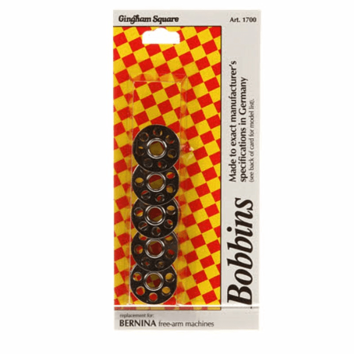 Bernina Sewing Machine Bobbins, Nickle Plated Steel. Made in Germany - 5 Pack (Copy) - Boho Fabrics - Sewing Machine Accessories