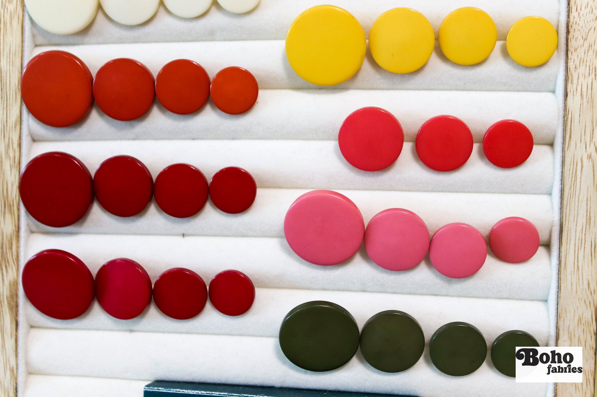 Berry, Mod Gambit, Shank Button. Available in 15mm, 18mm, 20mm, 25mm - Boho Fabrics - Buttons & Snaps