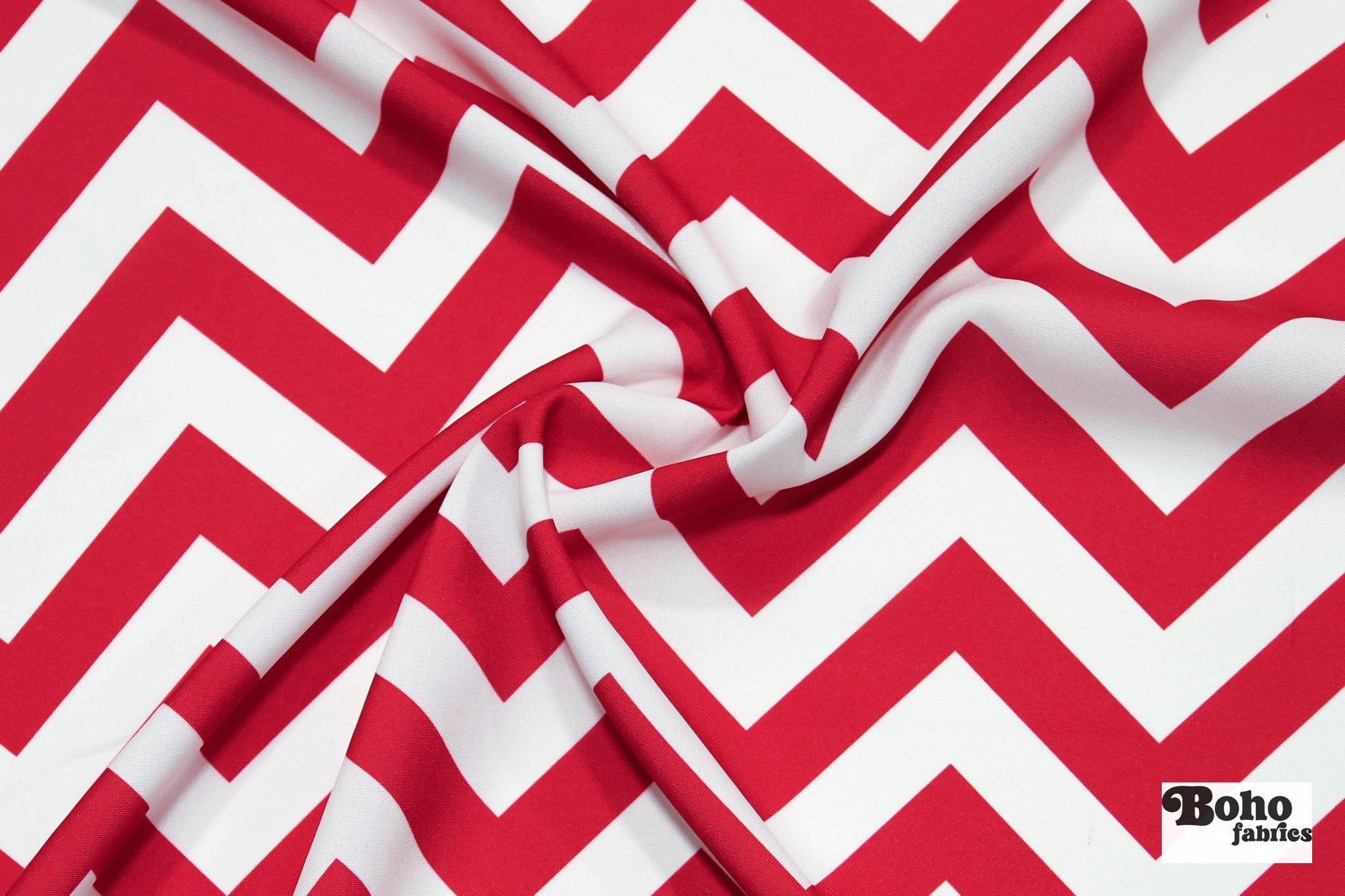 Berry & White, 1" Wide Chevron Canvas Woven Fabric - Boho Fabrics - Canvas Fabric