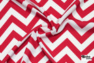 Berry & White, 1" Wide Chevron Canvas Woven Fabric - Boho Fabrics - Canvas Fabric