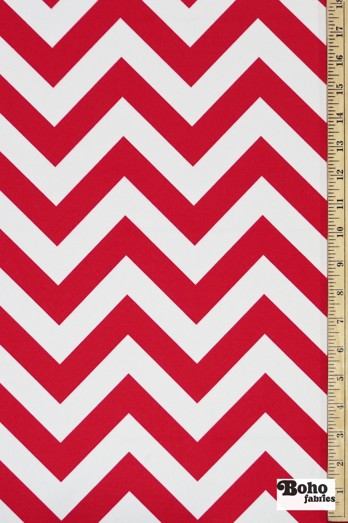 Berry & White, 1" Wide Chevron Canvas Woven Fabric - Boho Fabrics - Canvas Fabric