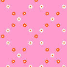 Best Day Ever Diamond Flowers in Flamingo by Melody Miller for Ruby Star Society - 100% Cotton Fabric - RS0107 14 - Boho Fabrics - Quilting Cotton, Woven