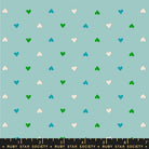 Best Day Ever Hearts in Turquoise by Melody Miller for Ruby Star Society - 100% Cotton Fabric - RS0091 20 - Boho Fabrics - Quilting Cotton, Woven