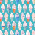 Best Day Ever Ice Cream Metallic in Turquoise by Melody Miller for Ruby Star Society - Metallic Cotton Fabric - RS0105 17M - Boho Fabrics - Quilting Cotton, Woven