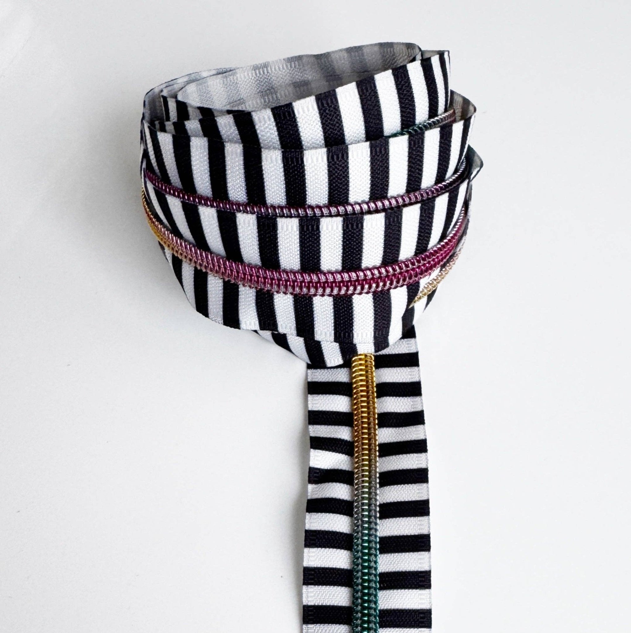 Big Stripe Zipper Tape 5 Nylon Zipper 3 Yards - Boho Fabrics - Zippers