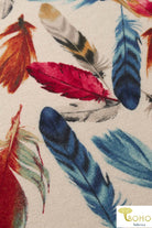 Birds of a Feather, Sweater Knit on Ivory. PRSW-112-IRY - Boho Fabrics