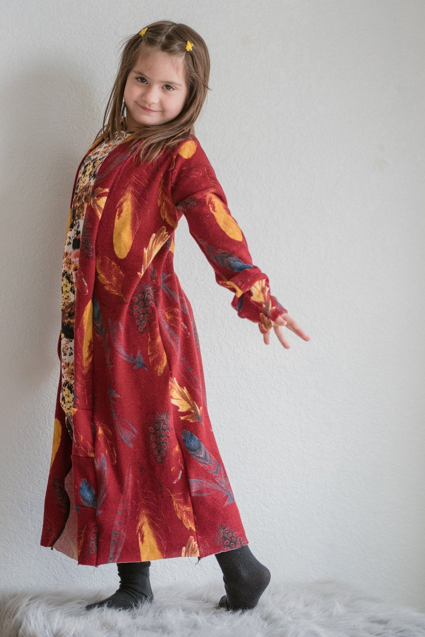 Birds of a Feather, Sweater Knit on Red. PRSW-112-RED - Boho Fabrics