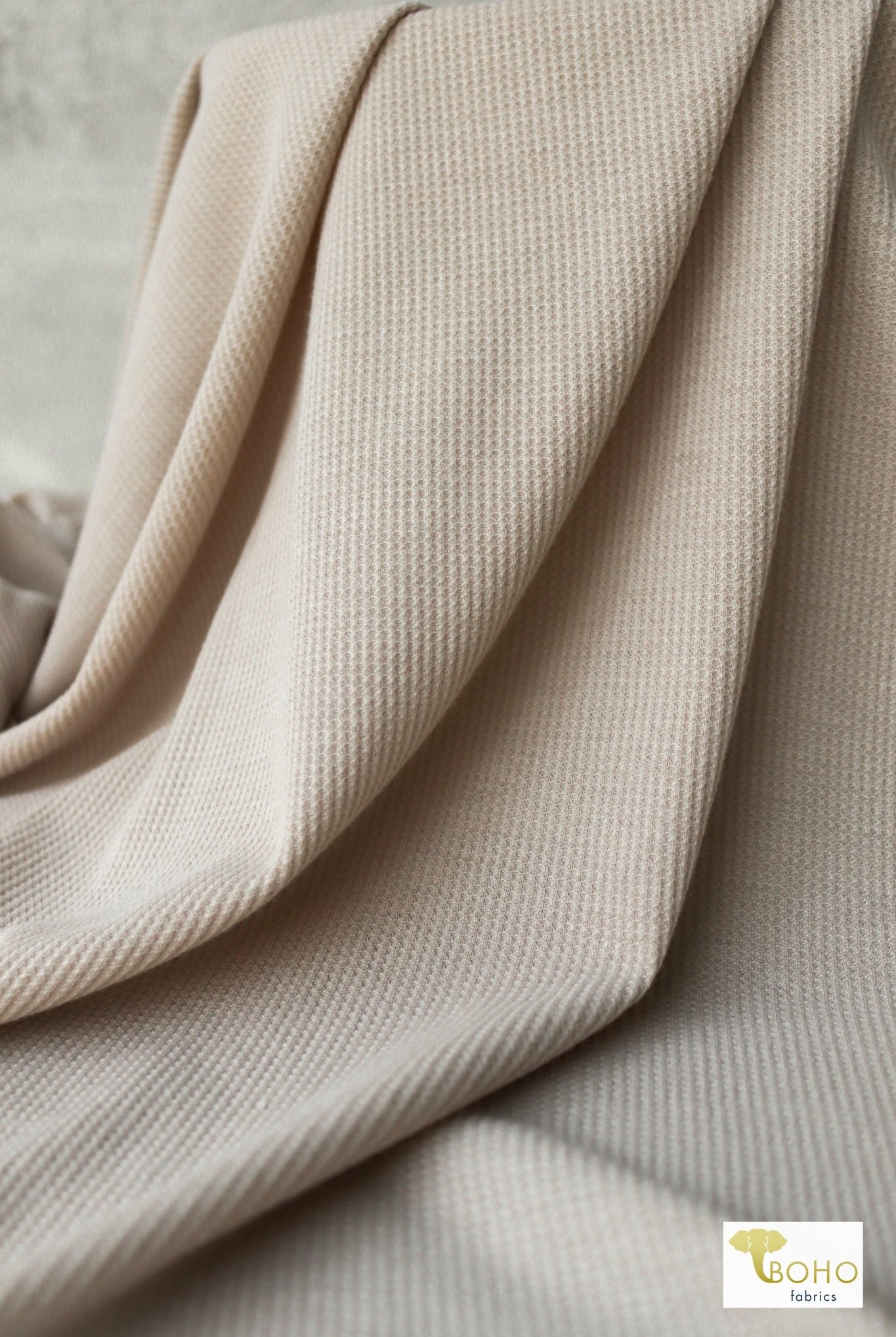 Bisque, Thermal Knit. WAFF - Boho Fabrics