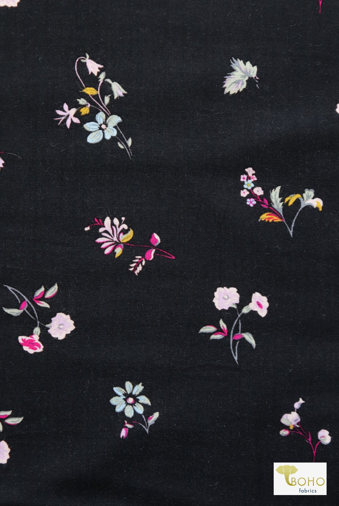 Bitty Bouquet, Rayon Challis - Boho Fabrics