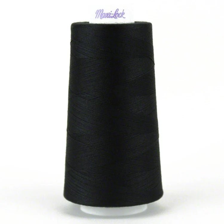 Black – 3,000 yd Maxi - Lock Polyester Serger Thread - Boho Fabrics - Thread