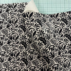 Black and Cream Floral Vinyl - Boho Fabrics - Vinyl Fabric