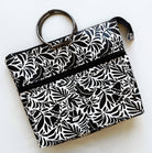 Black and Cream Floral Vinyl - Boho Fabrics - Vinyl Fabric