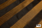 Black & Bronze Diamond Stripe Jacquard Woven Fabric - Boho Fabrics - Jacquard, Woven